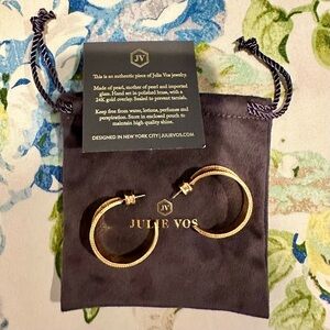 Julie Vos Gold Savoy Hoop Earrings